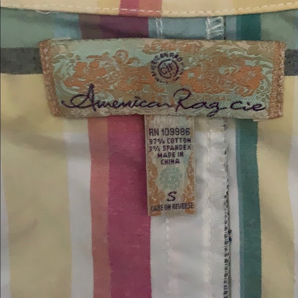 American Rag Striped Short Sleeve Top - Picture 6 of 6